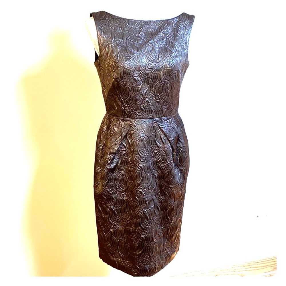 Knee length Gray Pattern Cocktail Dress - Banana